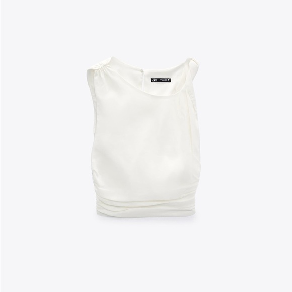 NWT ZARA CROPPED STRETCH TOP - Picture 1 of 6